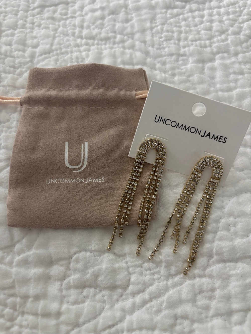 NWT Uncommon James ‘Life of the Party’ 14K Gold Plated Brass Earrings, 3 inch